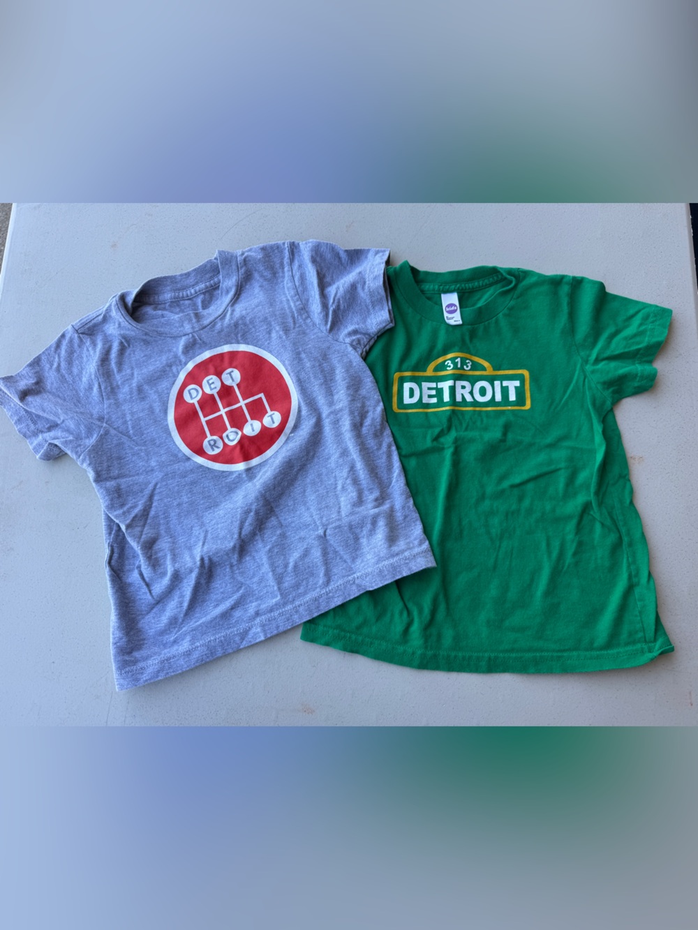 Two Detroit 4T teeshirt bundle. EUC